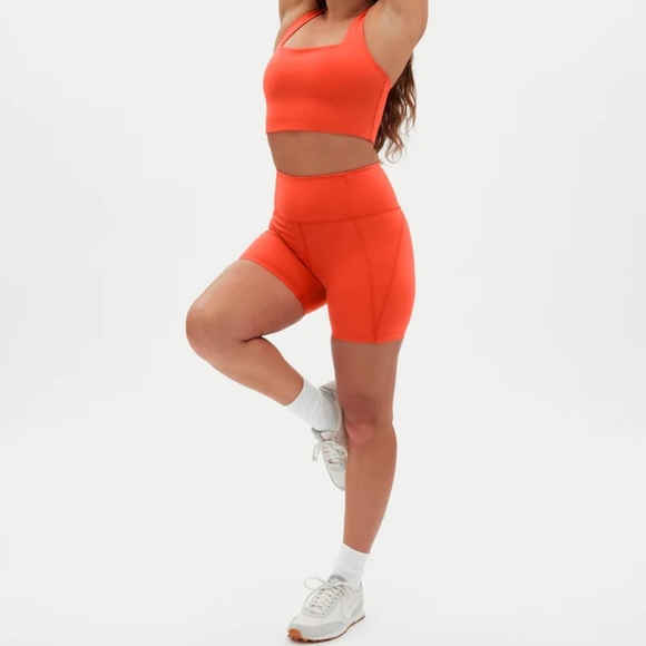 Girlfriend Collective Blood Orange High-Rise Run Short Size XS - Picture 1 of 11